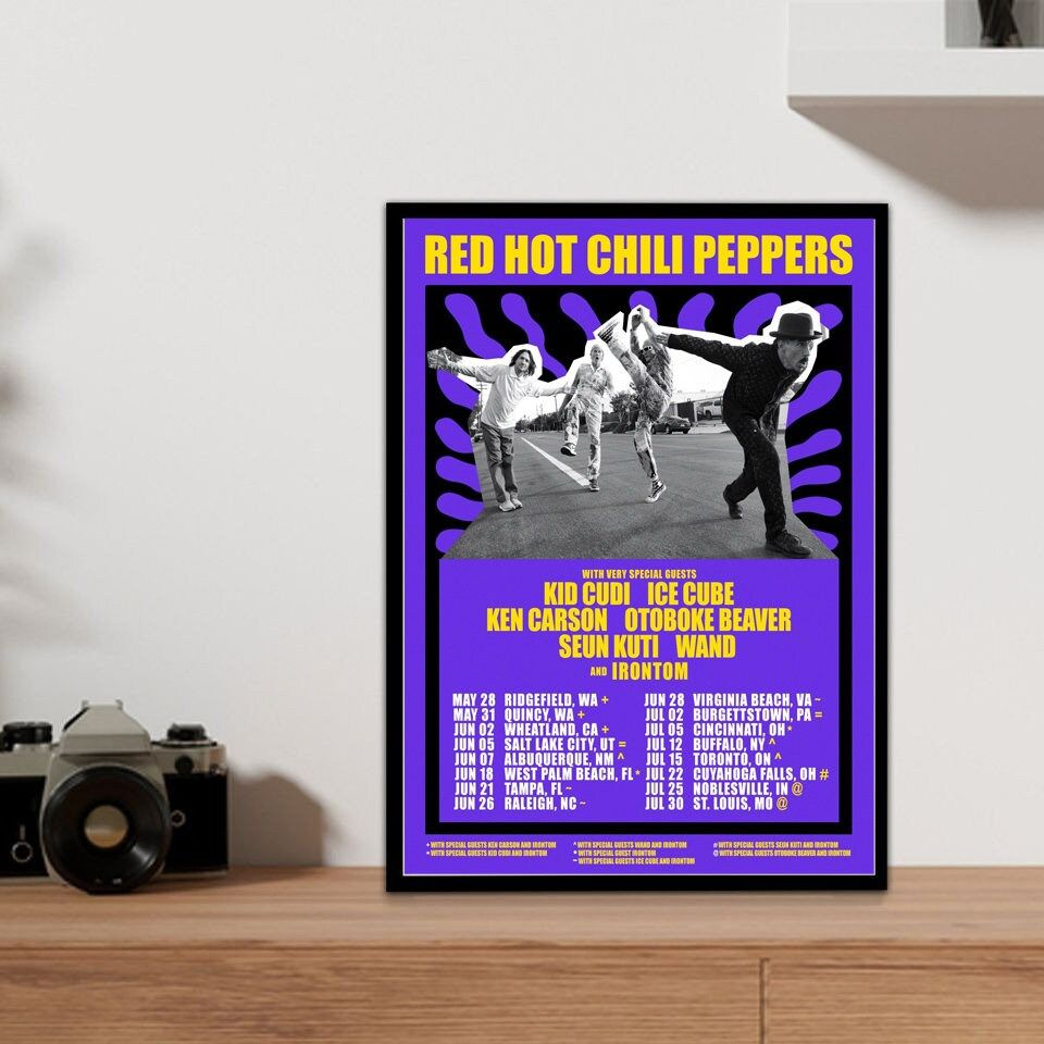 Red Hot Chili Peppers 2024 Tour Poster, RHCP poster