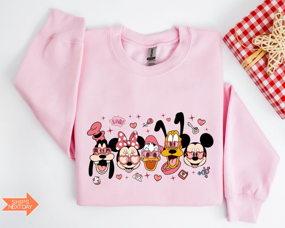 Disney Mickey and Friends Valentine Sweatshirt