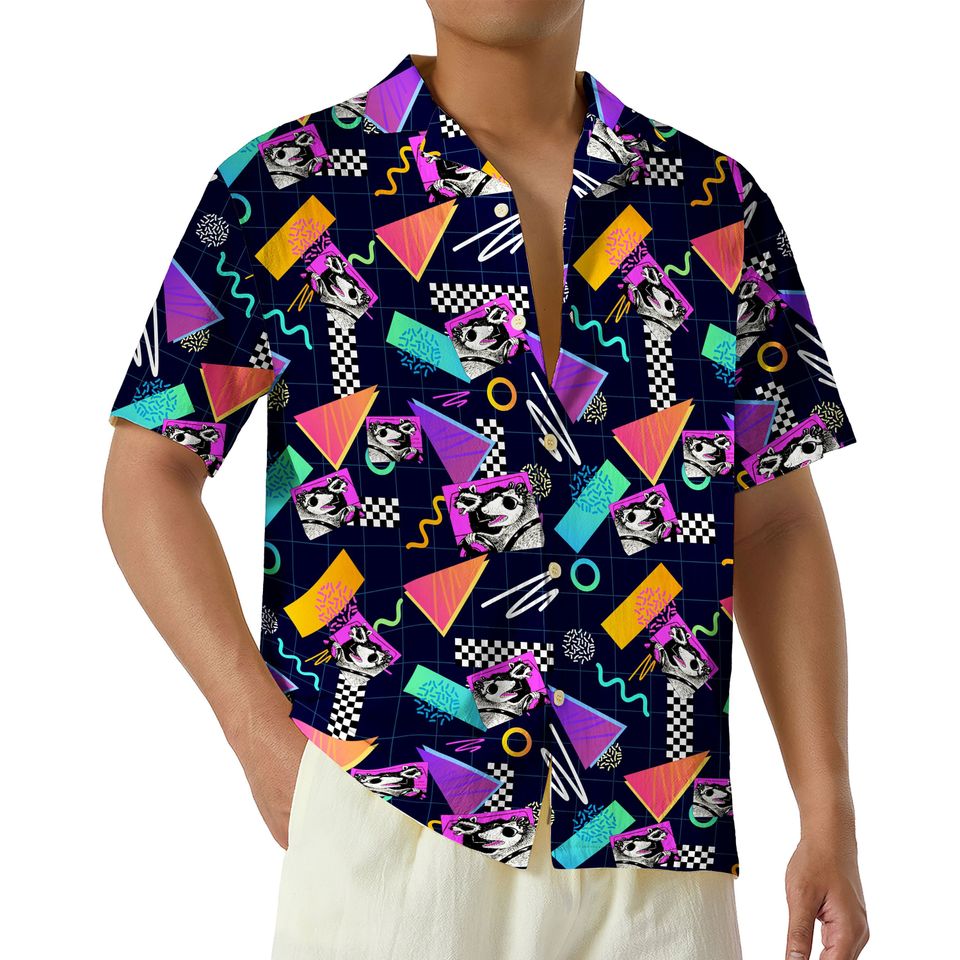 Funny Raccoon Couple Beach Hawaiian Shirt