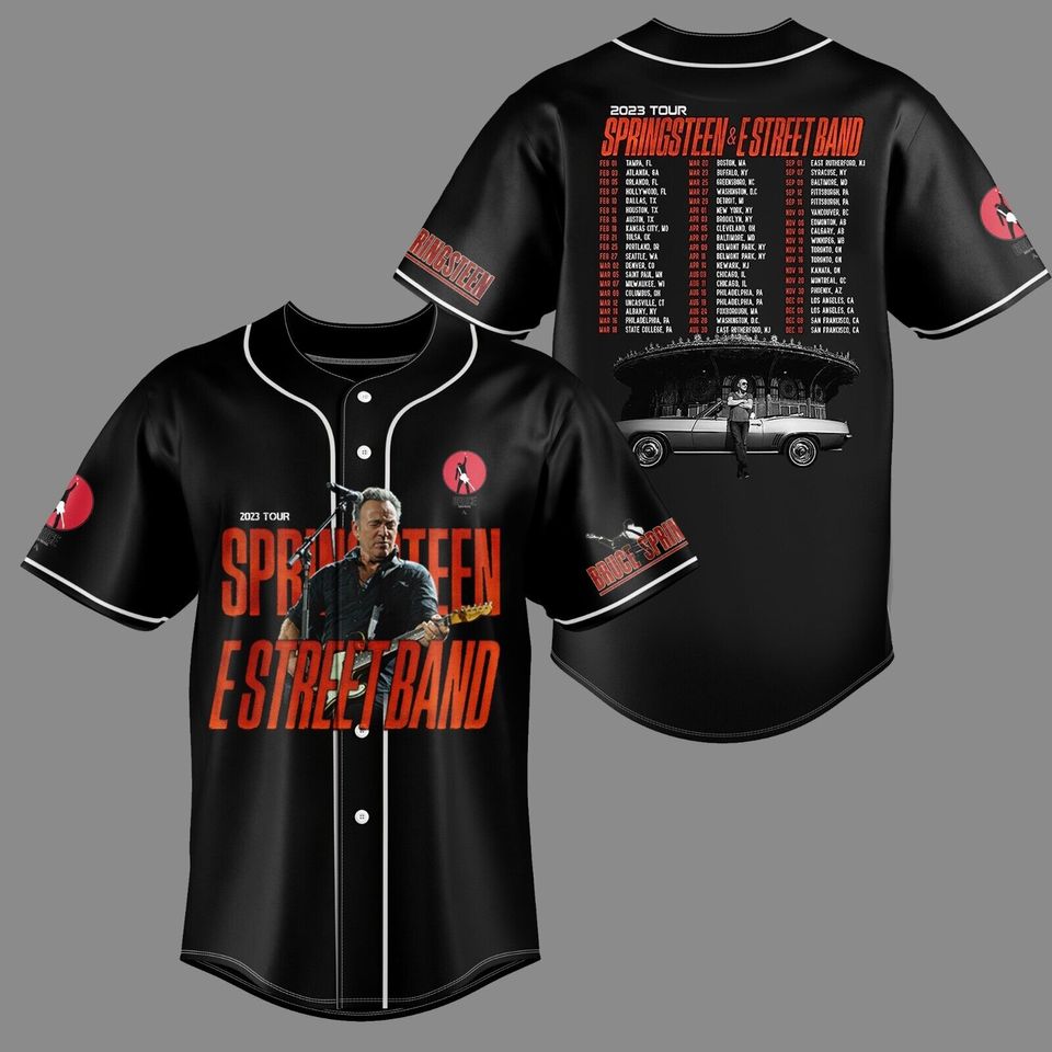 Bruce Springsteen E Street Band Tour 2023 Baseball Jersey