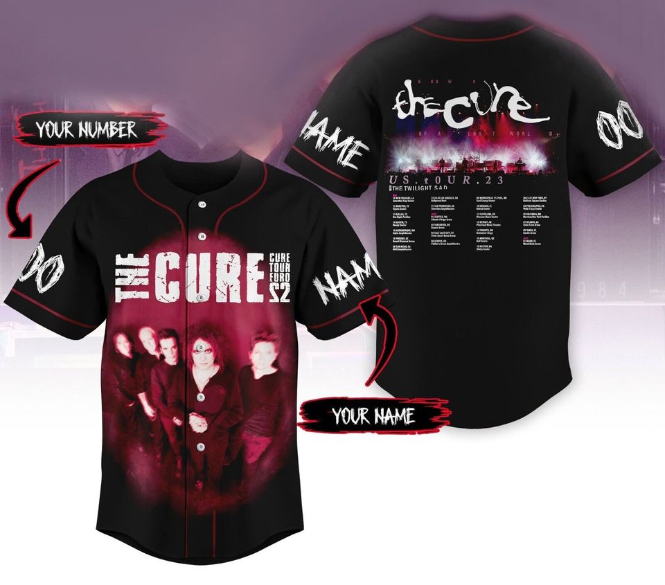 The Cure The Twilight Sad US Tour Baseball Jersey