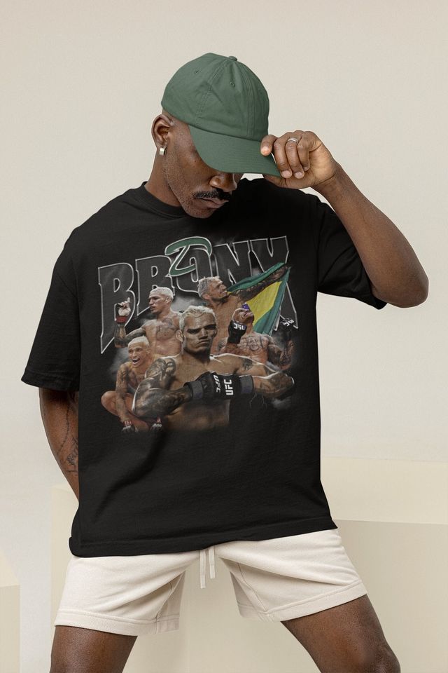 Charles Oliveira Do Bronx MMA Vintage 90s Retro Graphic Collage T-Shirt