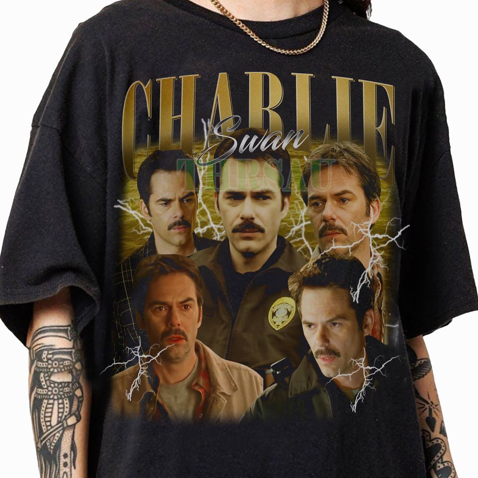 Vintage 90s Graphic Style Charlie Swan T-Shirt