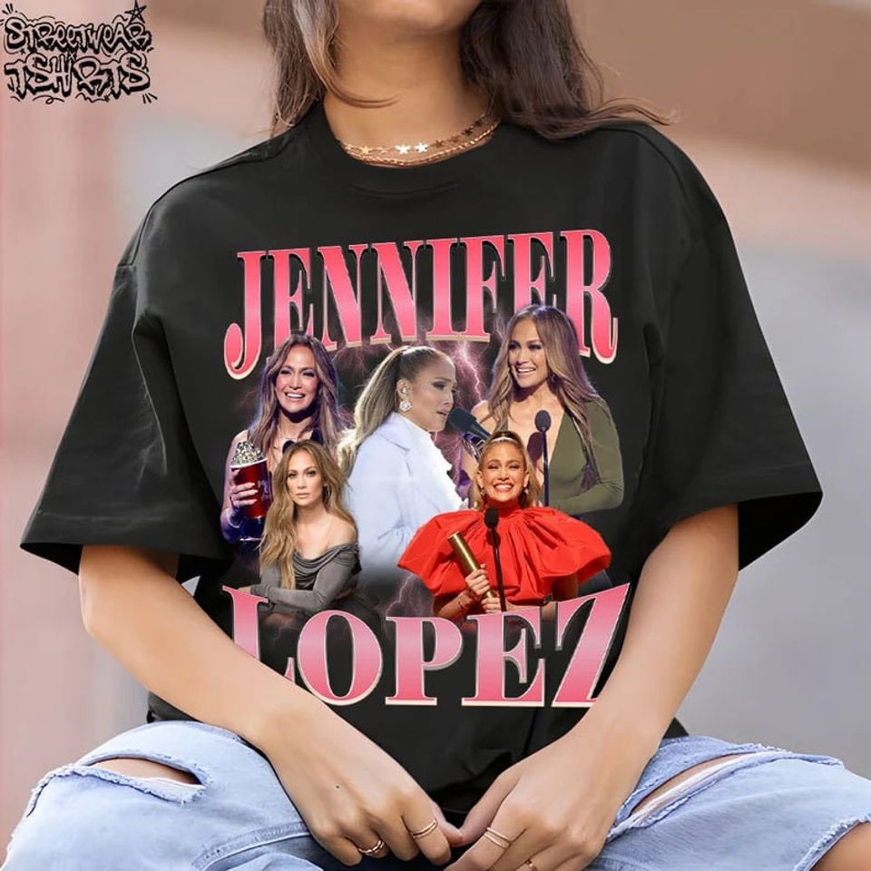 Jennifer Lopez Vintage 90s Graphic T-Shirt, Singer and Actress Shirt