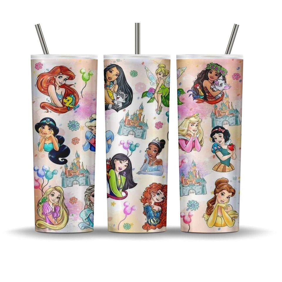 Disney's Princesses 20 oz Tumbler with Lid and Straw