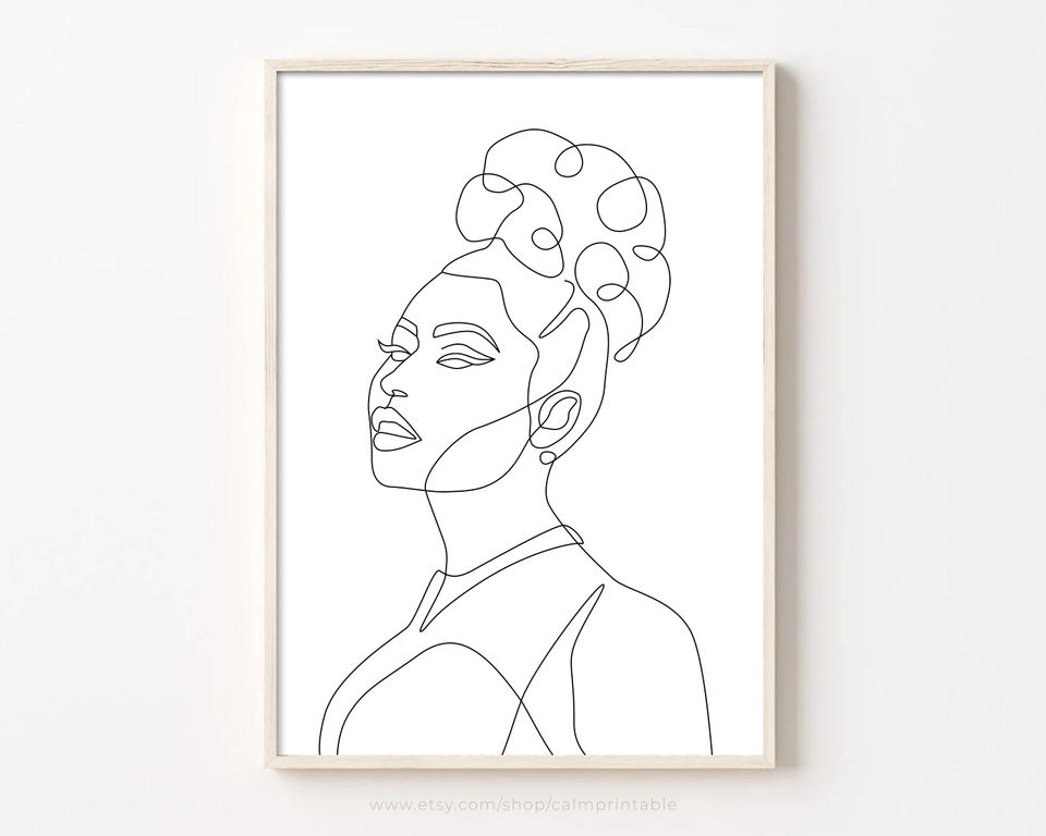 Nicki Minaj Line Art Print, Printable Wall Art