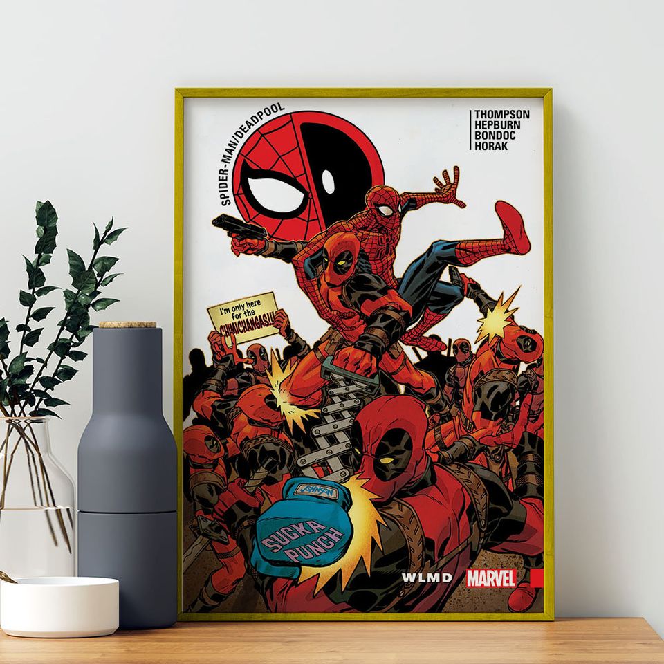 Spider - Man  Deadpool Poster Wall