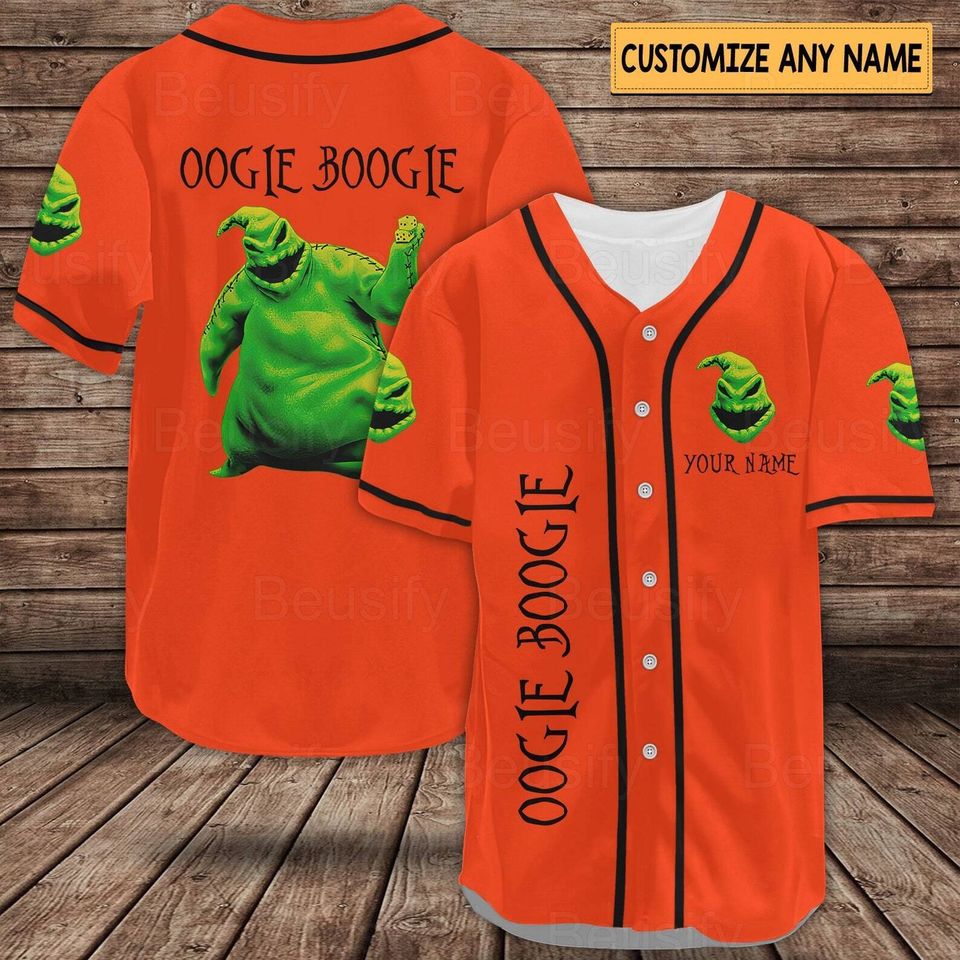 Personalized Oogie Boogie Nightmare Before Christmas Baseball Jersey Shirt