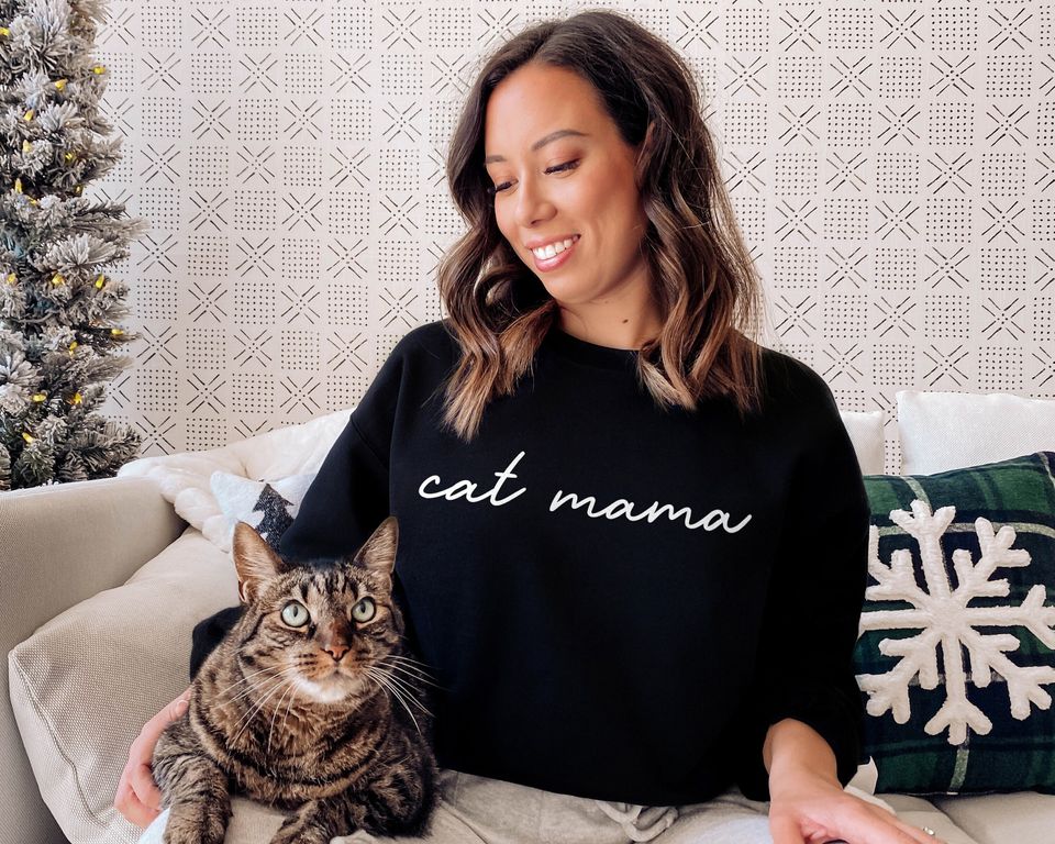 Cat Mama Sweatshirt - Cat Mum Sweatshirt - Cat Mom Sweatshirt