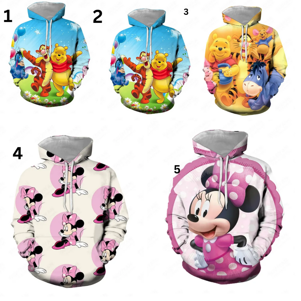 Disney Winnie the Pooh 3D Hoodies
