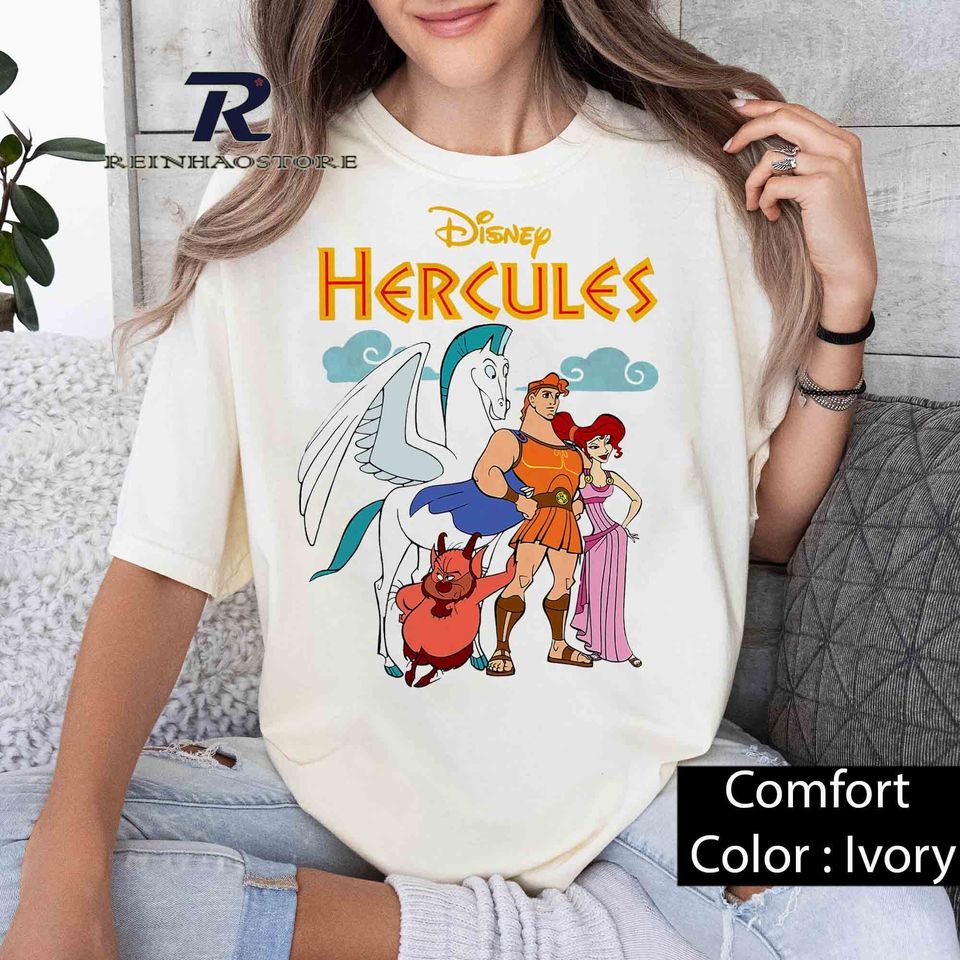 Disney Hercules Classic Group Shot Vintage Graphic Shirt