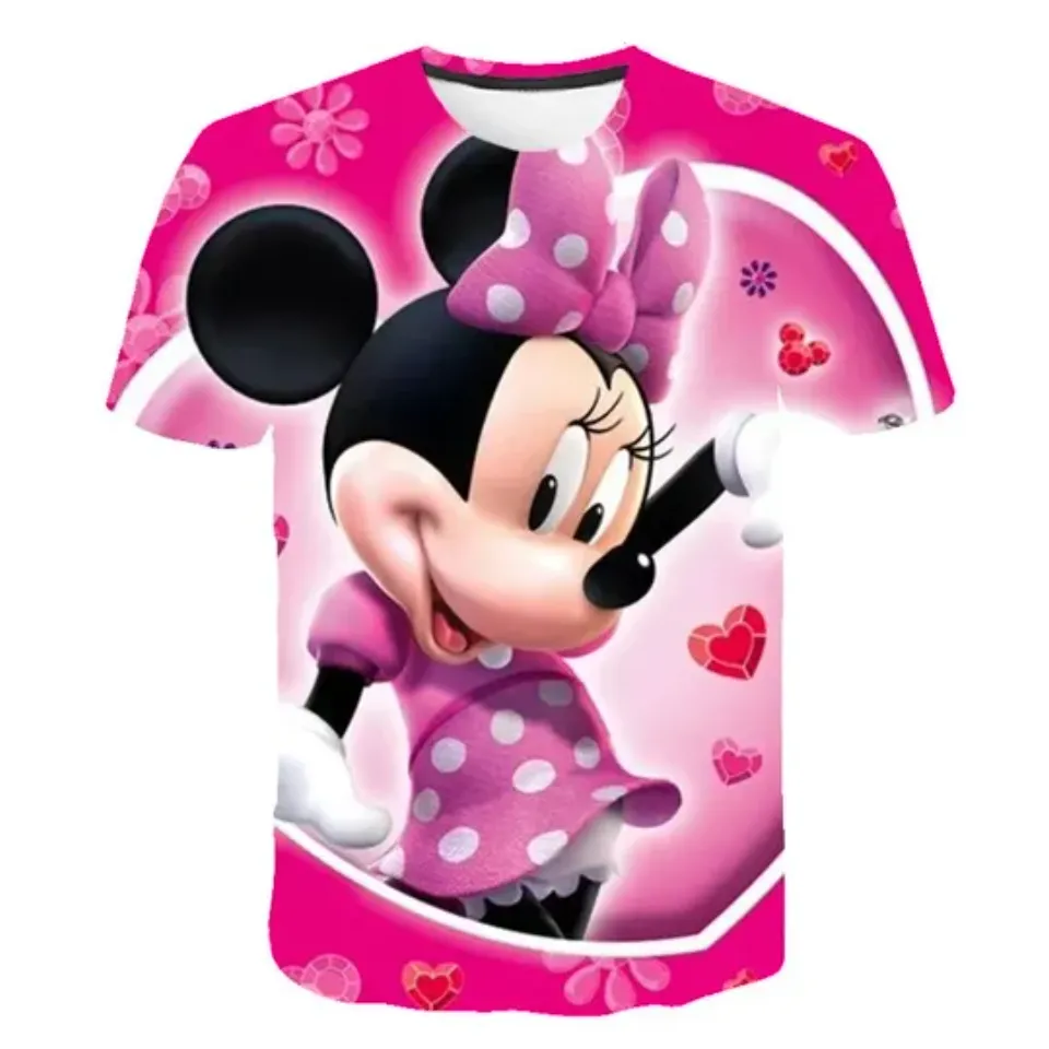 Summer Minnie Mouse 3d Cartoon Tshirts