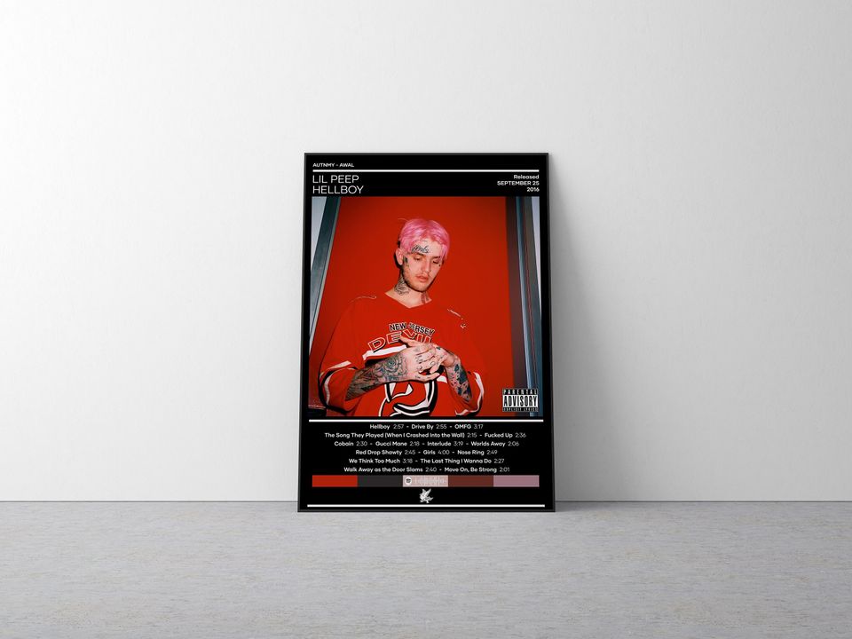 Lil Peep Poster | Hellboy Poster | Music Poster | Album Cover Poster