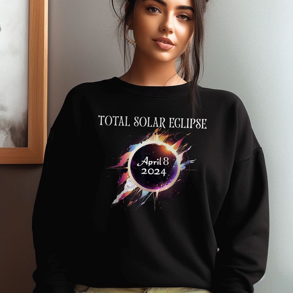 Total Solar Eclipse 2024 Shirt, America Totality, Moon Astronomy Lover Sweatshirt
