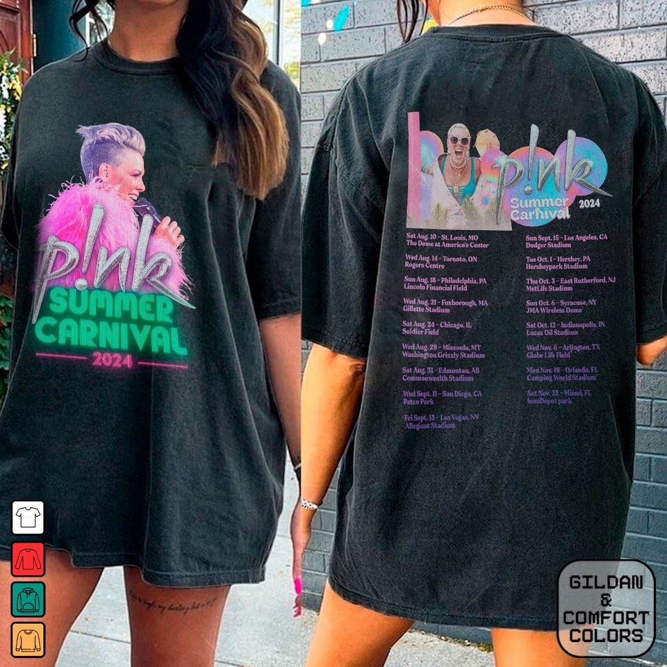 P!NK Singer Summer Carnival 2024 T-shirt, Pink Concert Tour 2024 Shirt
