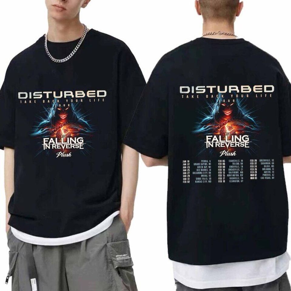 Disturbed 2024 Tour Falling In Reverse and Plush 2024 Tshirt