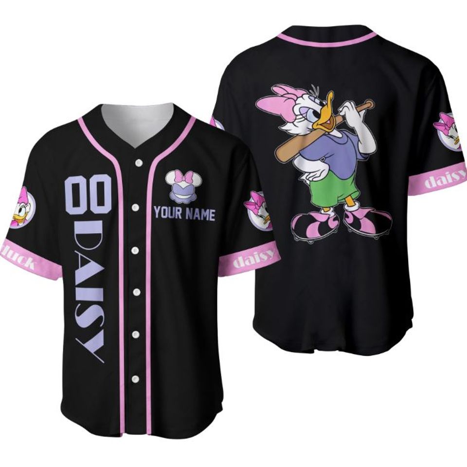 Personalized Daisy Duck Disney Baseball Jersey, Disney Jersey