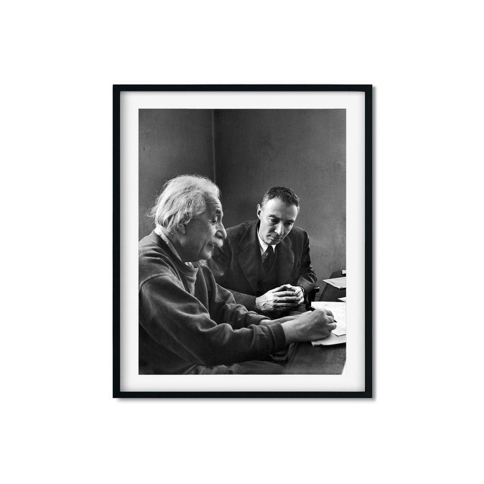 J. Robert Oppenheimer With Albert Einstein Print, Robert Oppenheimer Portrait Poster