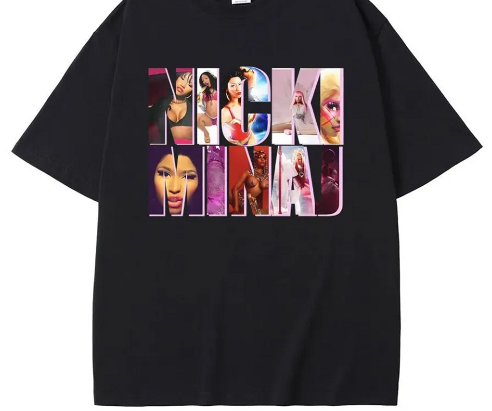 Rapper Nicki Minaj 2007-2024 Eras Music Album Graphic Print T-shirt