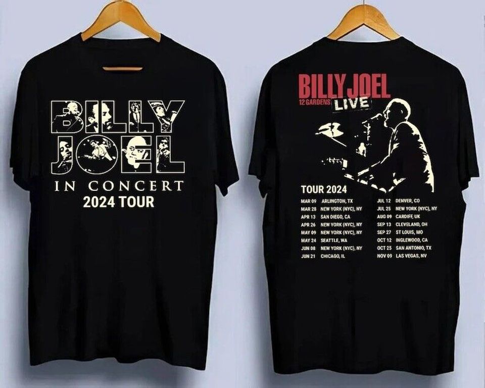 Billy Joel Music Tour 2024 Shirt, Vintage Billy Joel Music Tour Shirt