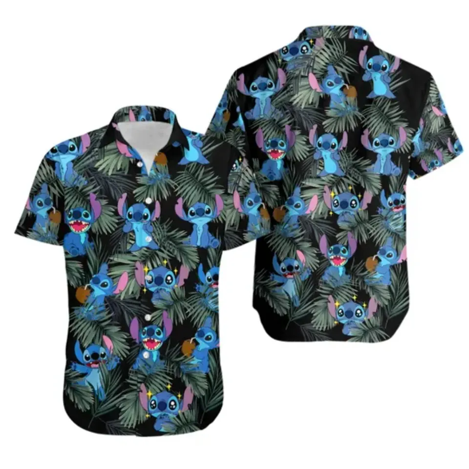 Lilo Stitch Hawaiian Shirt Summer Casual Beach Shirt