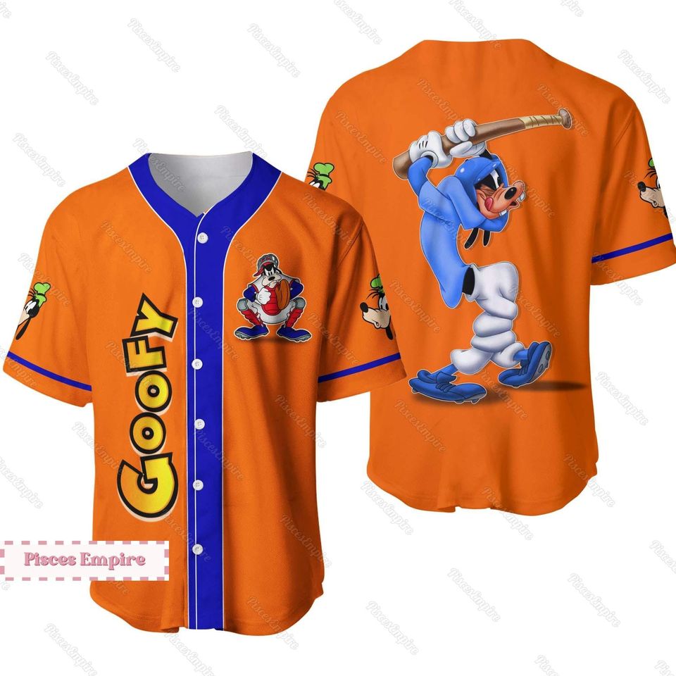 Funny Goofy Jersey Shirt, Goofy Dog Baseball Shirt, Goofy Disney Jersey