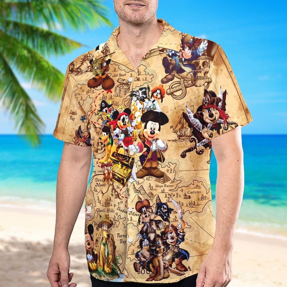 Pirates Mouse Hawaiian Shirt, Summer Vacation Hawaii Shirt