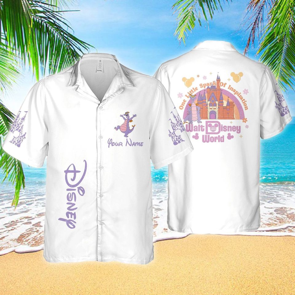 Personalized Purple Dragon Mascot Hawaiian Shirt