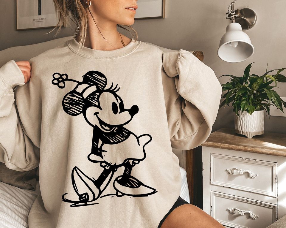 Minnie Mouse Sweatshirt, Minnie Sweatshirt, Minnie Mouse Sweater, Minnie Mouse Sweatshirt
