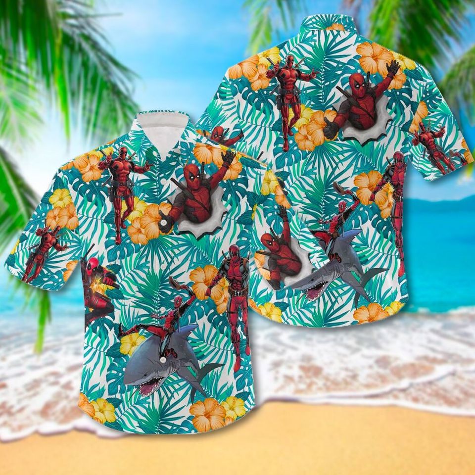 Deadpool Hawaiian Shirt, Superhero Aloha Shirt