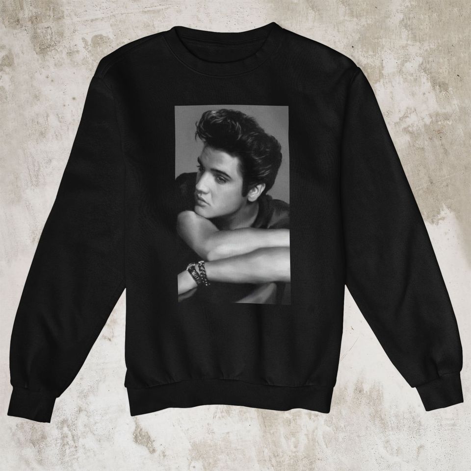 Elvis Presley vintage retro portrait fan art gift Unisex Sweatshirt