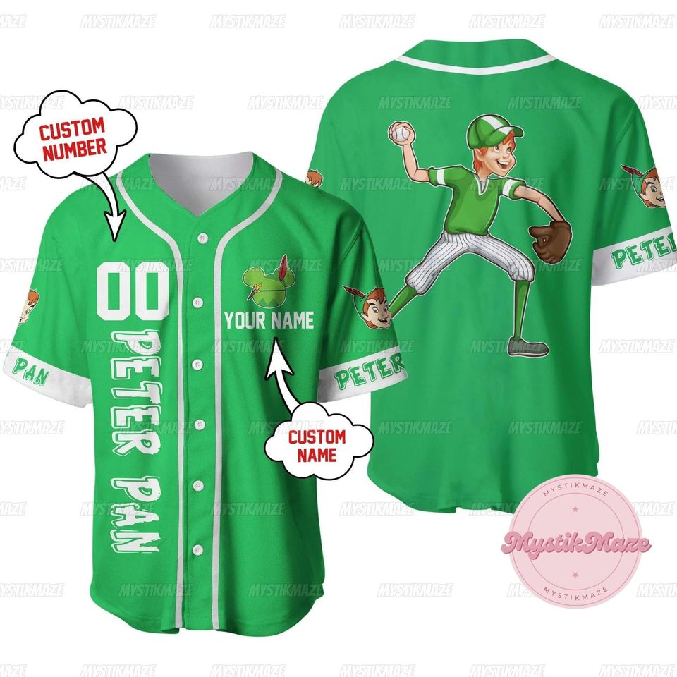 Personalized Peter Pan Jersey, Peter Pan Baseball Jersey, Peter Pan Jersey Shirt