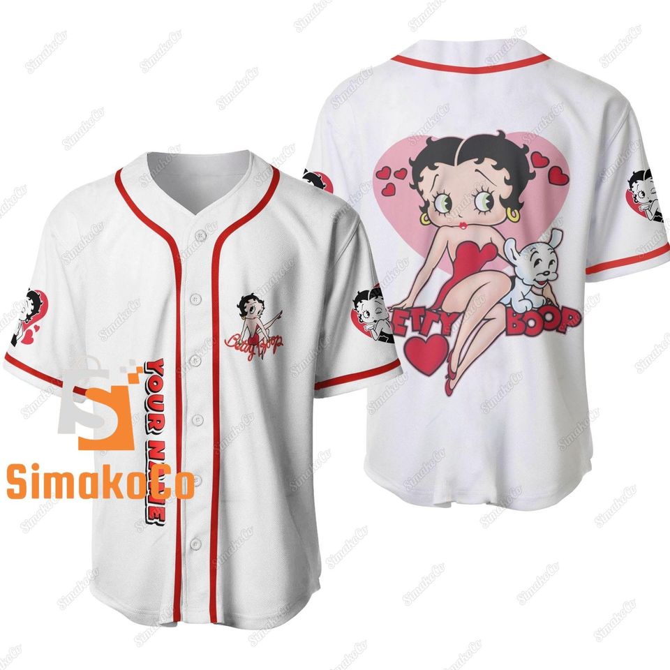 Betty Boop Shirt, Betty Boop Baseball Jersey, Betty Boop Jersey
