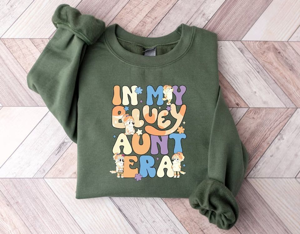 BlueyDad Aunt Era Sweatshirt, BlueyDad Family Sweatshirt, BlueyDad Cartoon Sweatshirt