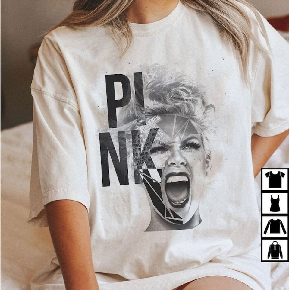 P!nk Pink Singer Summer Carnival Tour T-Shirt, Trustfall Album T-Shirt