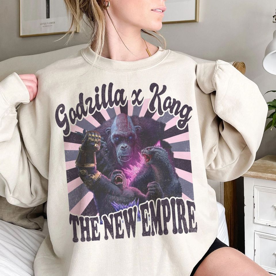 Vintage god zilla X Kong The New Empire 2024 Shirt, Retro god zilla Kongs Sweatshirt