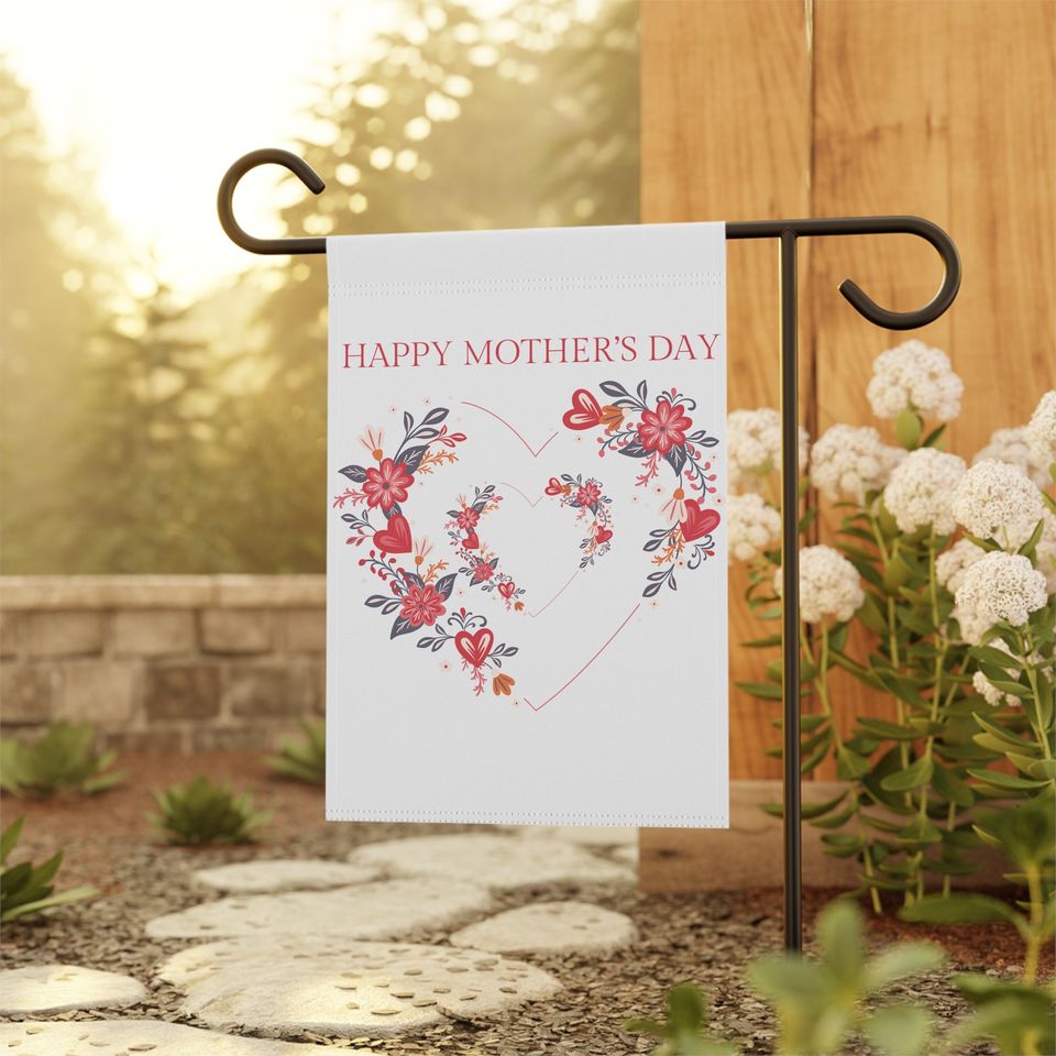 Sweet Mother's Day Garden Flag House Banner Gifts for Her Wife Garden Lover Mom to Be First Time Moms
