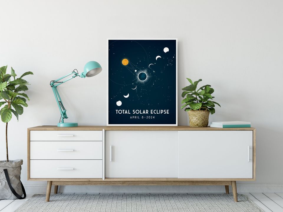 Solar Eclipse 2024 - Space Poster
