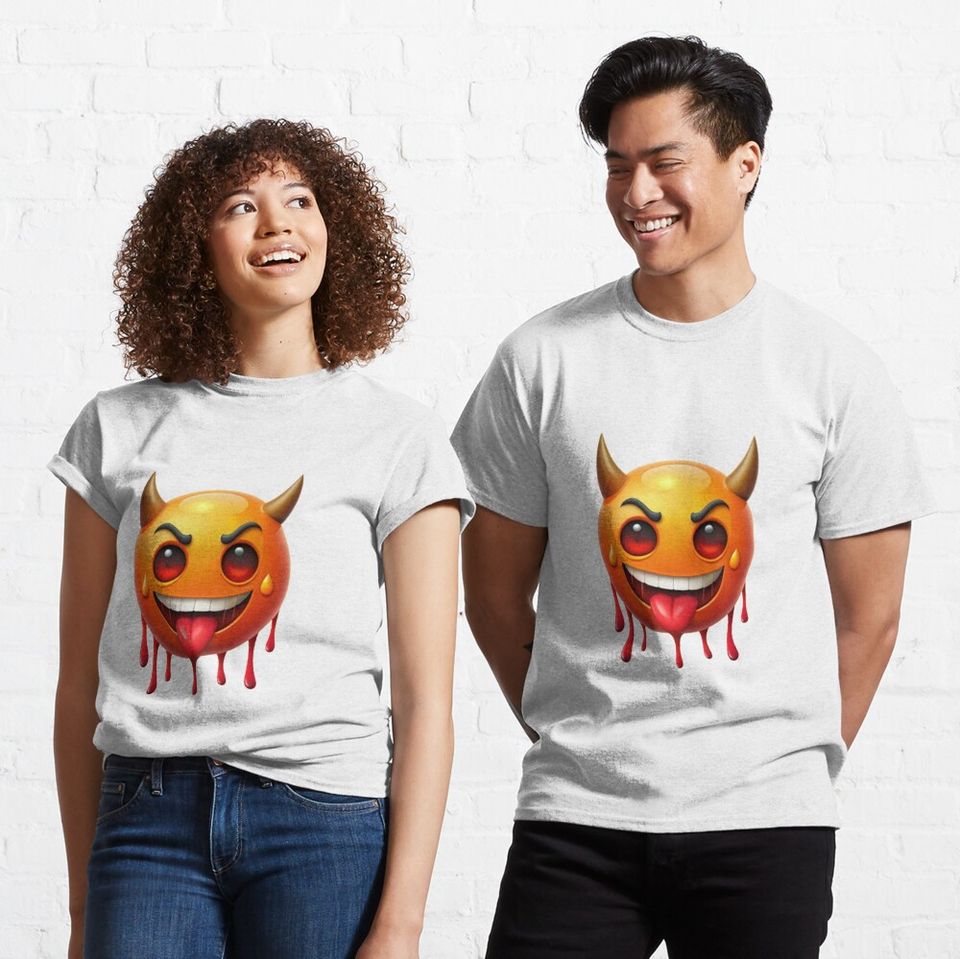 Cute devil emoji Classic T-Shirt