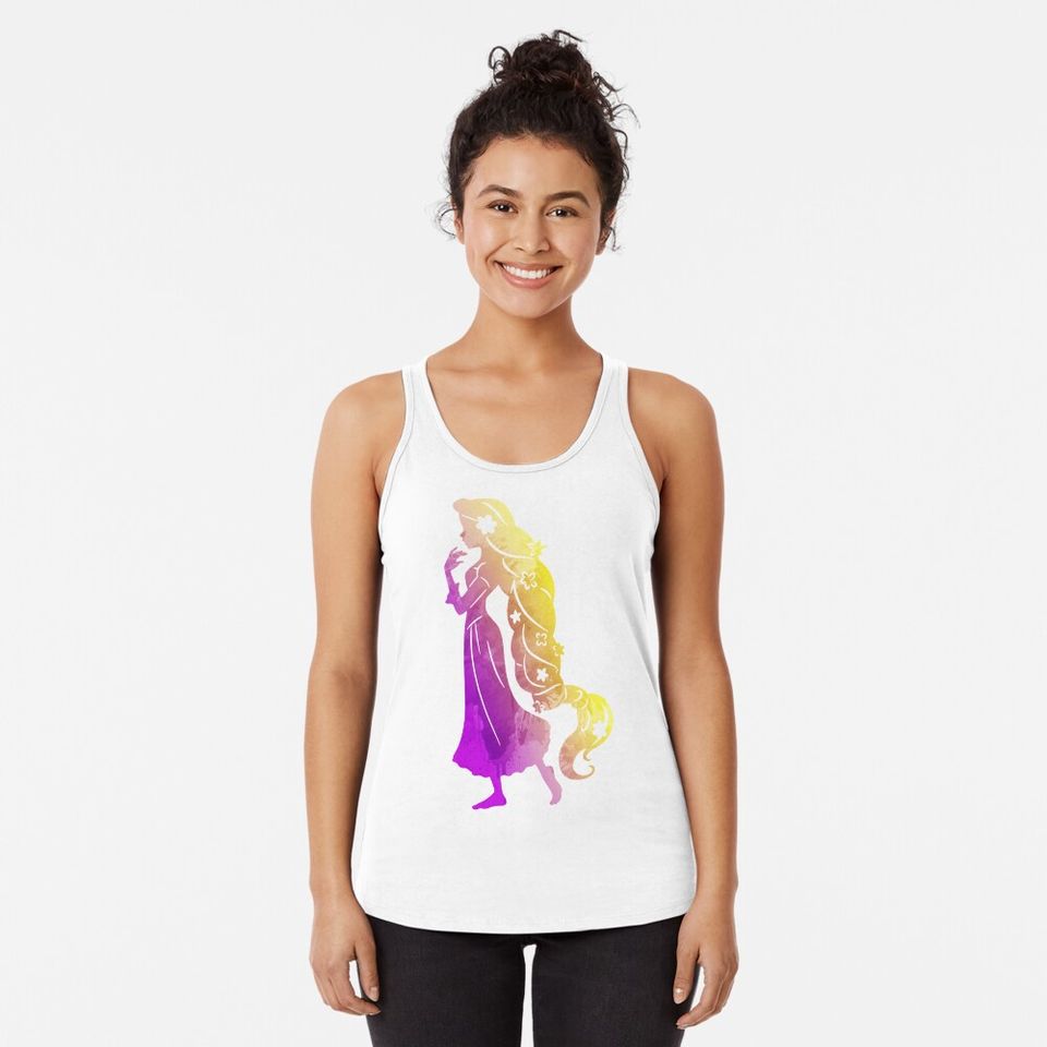 Princess Inspired Silhouette Racerback Tank Top