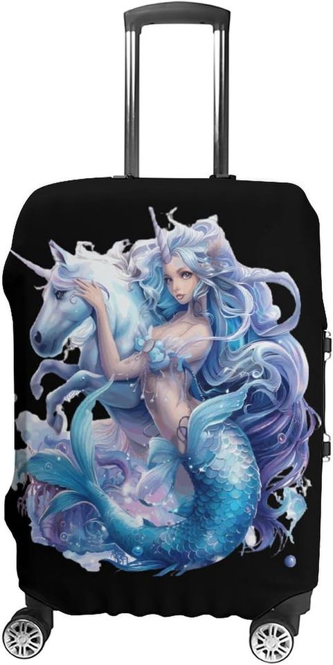 Unicorns Mermaids Funny Luggage Cover