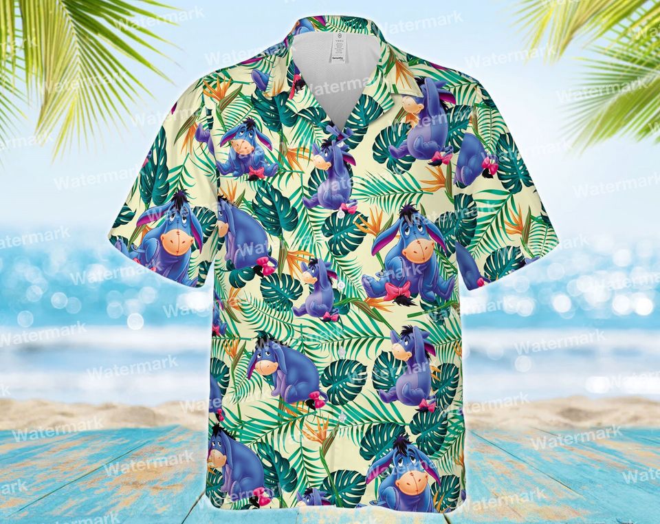 Eeyore Hawaiian Shirt, Swim Trunk With Winnie The Pooh, Disney Trip Summer