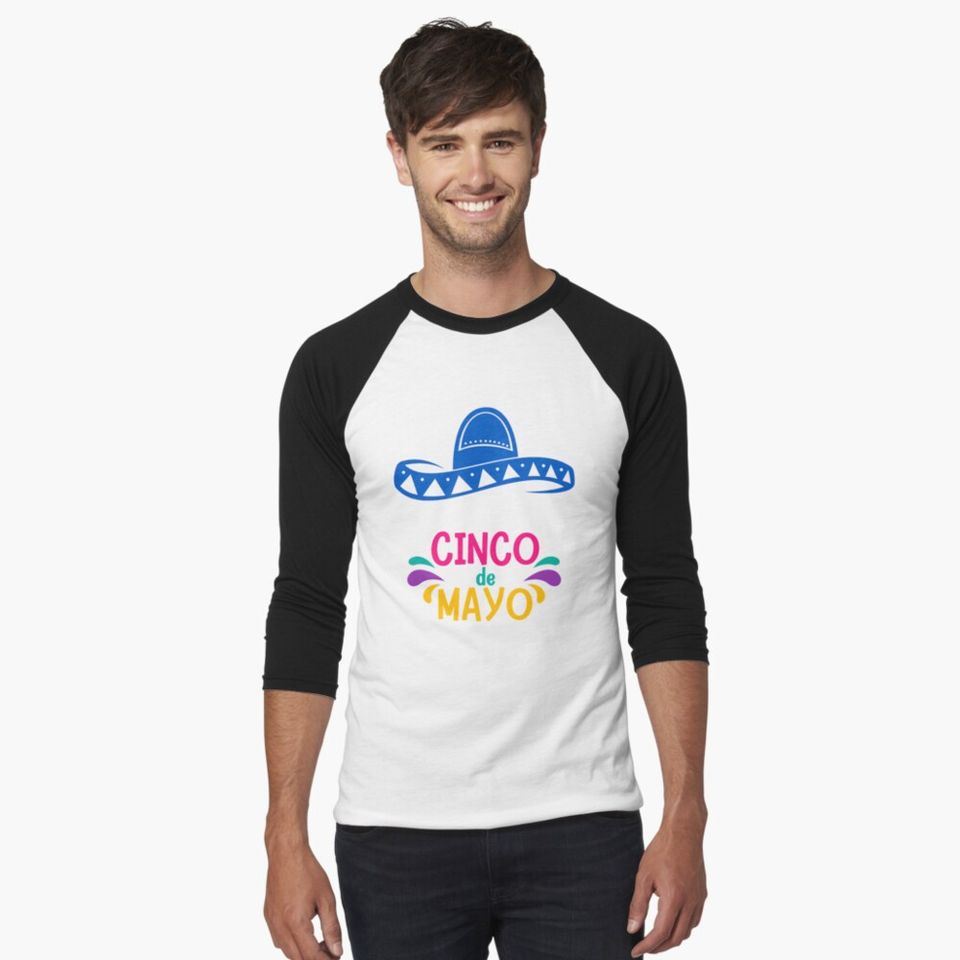 Mexican Celebration Baseball ¾ Sleeve T-Shirt