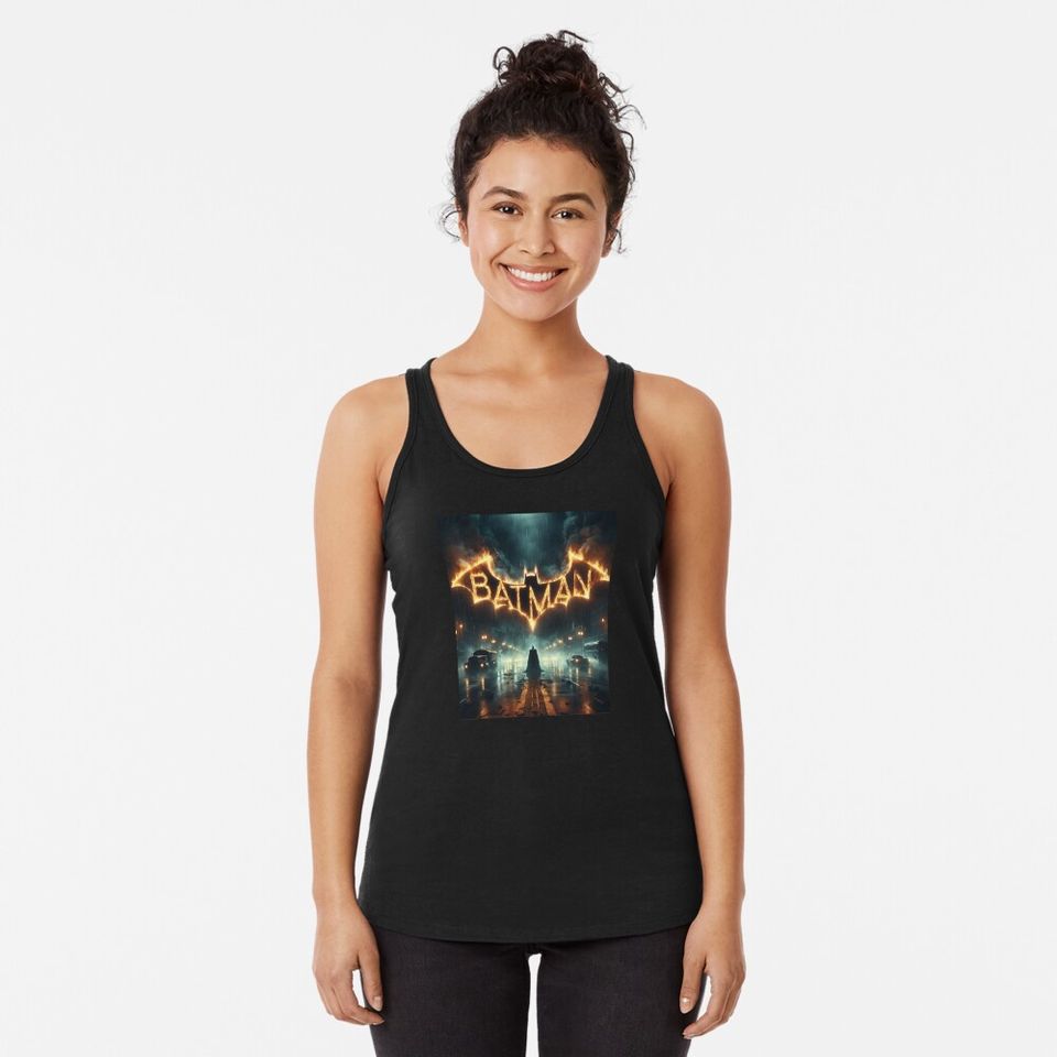 Dark Batman Movie Poster Racerback Tank Top