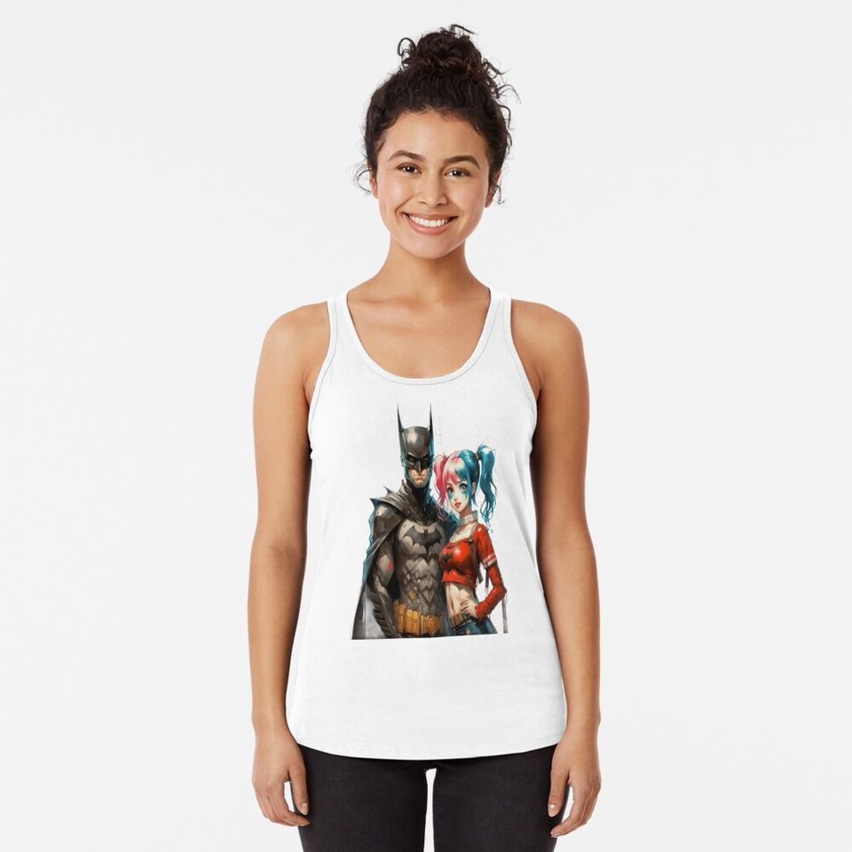 Batman and Harley Quinn Racerback Tank Top