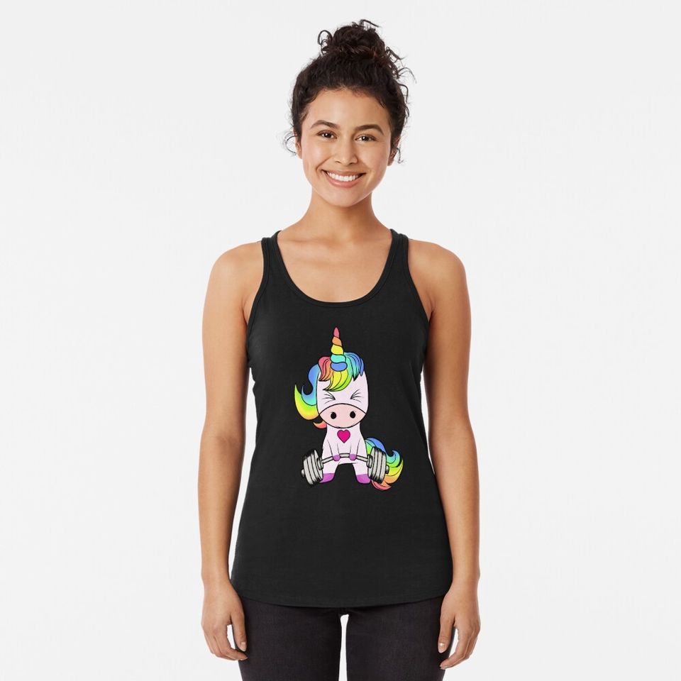 Unicorn Weightlifting Racerback Tank Top