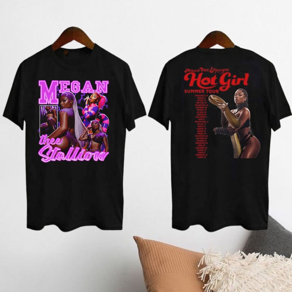 Hot Girl Summer 2024 Tour Shirt, Megan Thee Stallion Fan Gift, Megan Thee Stallion