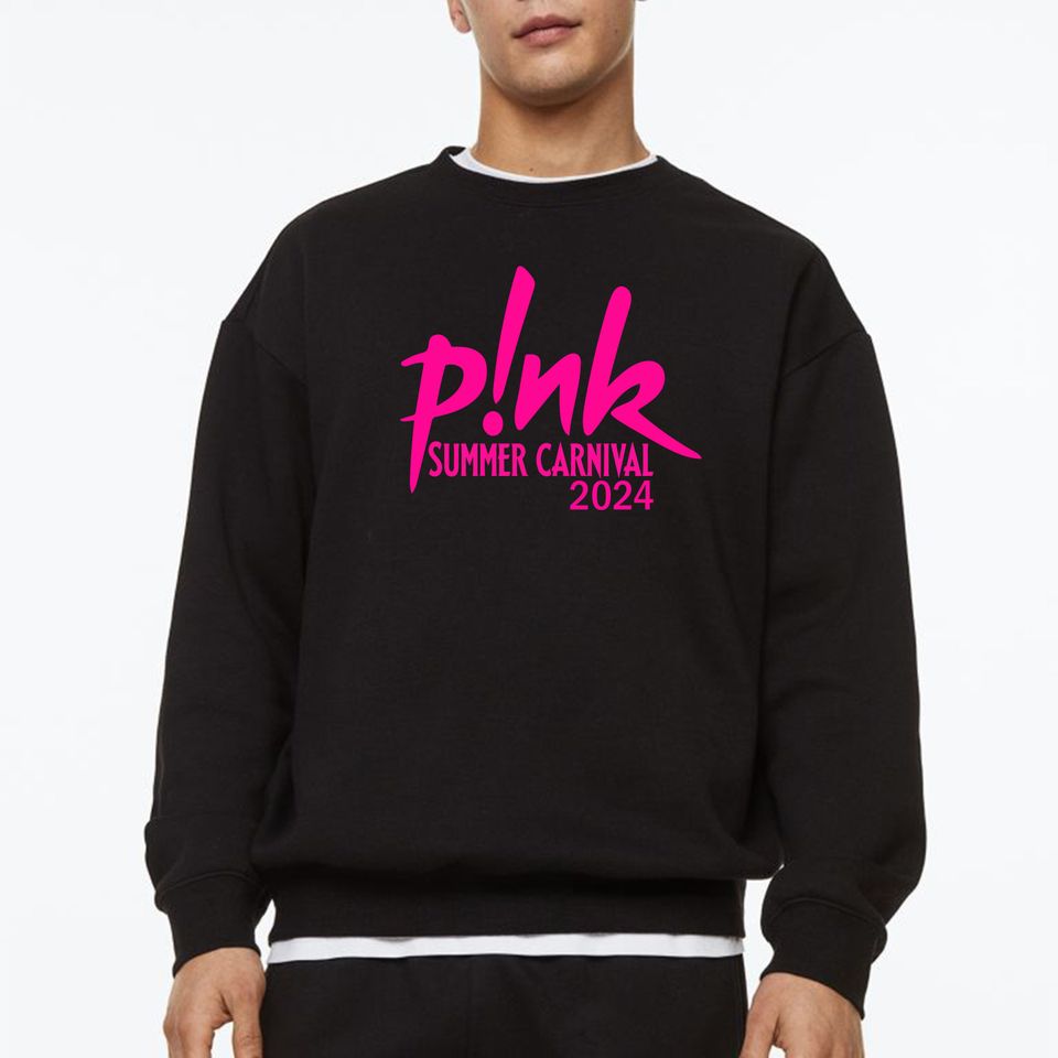Custom P!nk Pink Singer Summer Carnival 2024 Festival Tour T-Shirt Sweatshirt