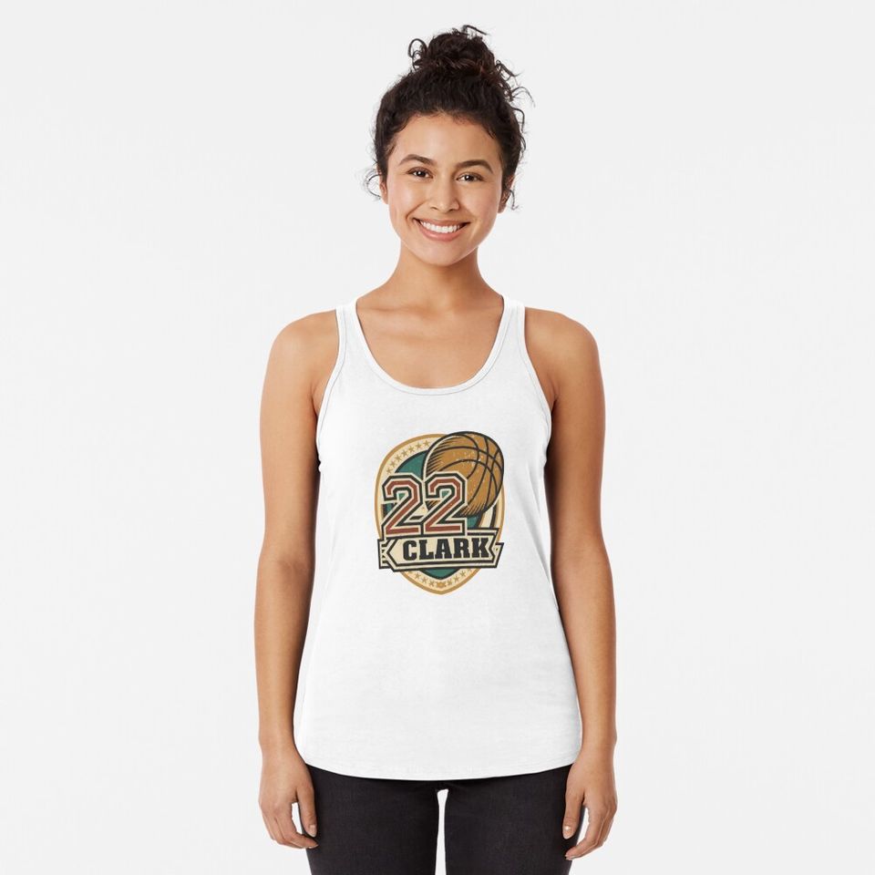 caitlin clark 22 Racerback Tank Top
