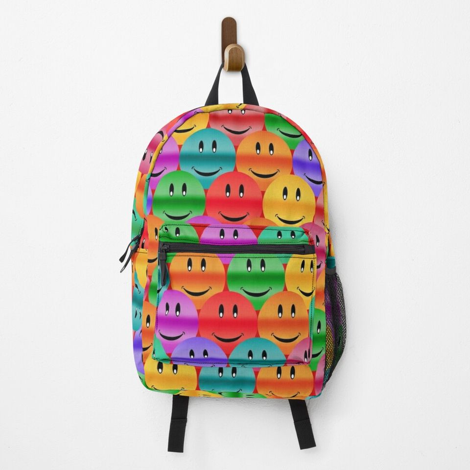 Smiley face pattern Backpack